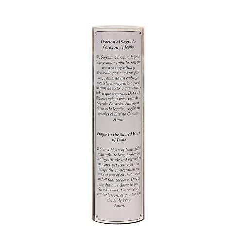 Stonebriar LED Saint Prayer Candle — Automatic Timer, Flameless Candle for Prayer, Memorials & Religious Décor, Jesus, 8" 1 Count