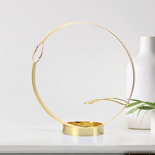 Metal Single Tabletop Wine Rack – Freestanding Countertop Decorative Wine Bottle Holder, Unique Wine Gifts and Accessories for Wine Lovers (2PCS Golden) 2pcs Golden