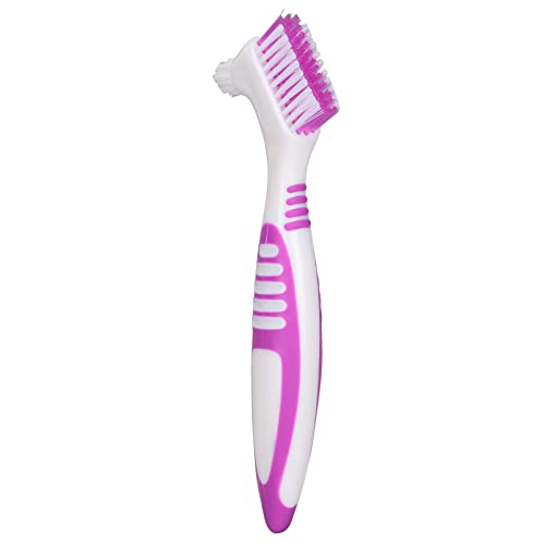 Denture Toothbrush, Double-Sided Denture Brush, Braces Cleaner, Denture Cleaning Brush, Toothbrush for Cleaning Partial Dentures, Half Dentures and Full Dentures