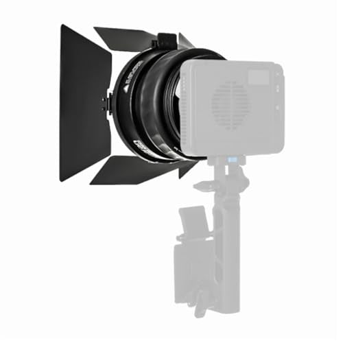 Amaran Mini Fresnel with Barn Doors for Amaran Ray 120c 60c Halo 100x 60x Small
