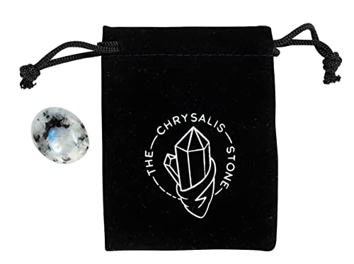 | Rainbow Moonstone | Tumbled Stone | Size 0.75" - 1.25" | 1 Pc | Crystals and Healing stones, Spiritual Gifts for Women, Reiki, Chakra, Witchcraft, Yoga, Meditation Accessories