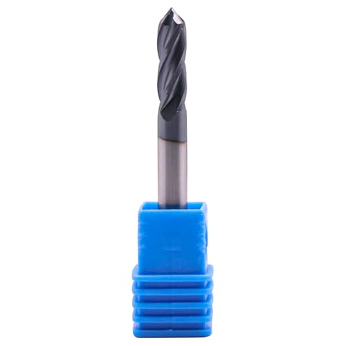 SEFHLI 4-flute 90° solid carbide drill mill set, 5-piece 3/16-inch AlTiN coated drills