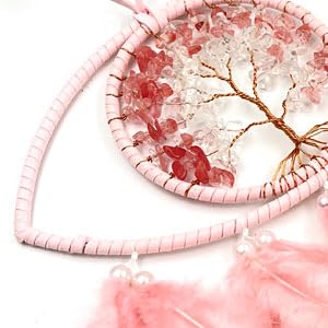 Pink Evil Eye Life of Tree Dream Catcher Wall Decor Dreamcatcher 08-pink Evil Eye Life of Tree