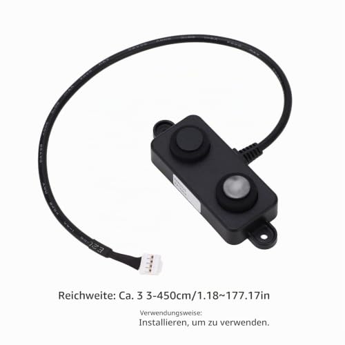 Ultrasonic Distance Sensor UART Controlled 3-450 cm Range DC 3.3 V-5 V Waterproof Sensor Distance Detector 3 to 450 cm Low Power Design IP67 for Robots