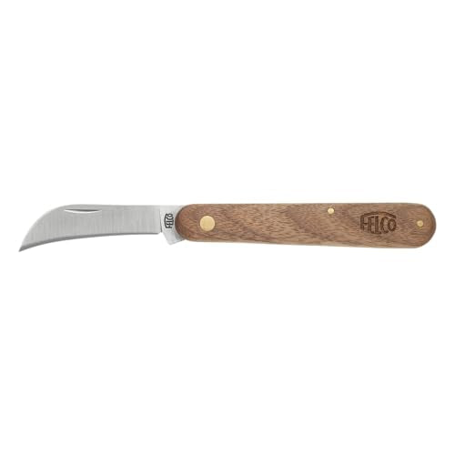 FELCO pruning and grafting knife with curved blade and ergonomic handle