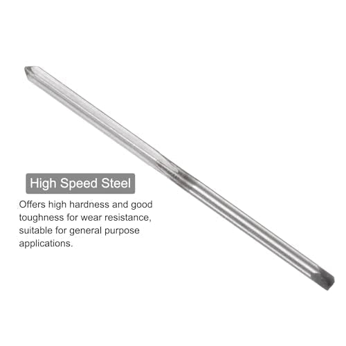 QUARKZMAN Hand Reamers, 2.5mm H7 Metric Reamer Drill Bit for Metal Wood Hole Reaming, Straight Groove High Speed Steel (HSS) Tool