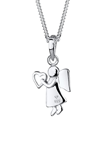Elli Necklace Women Angel Pendant Filigree in 925 Sterling Silver 45