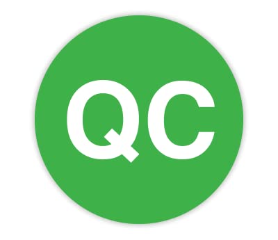 ChromaLabel 3/4 Inch Round Permanent Color-Code Quality Control Dot Stickers, 500 Pack, Green, QC