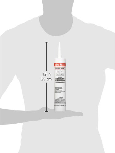 Loctite Automotive RTV Clear Silicone Adhesive, 300 ml tube for waterproof indoor and outdoor sealing