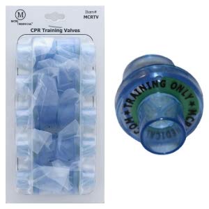 [Australia - AusPower] - MCR Medical Supply MCRTM-A PVC Training CPR Pocket Resuscitator Face Masks and Valves, Adult (Pack of 10) 
