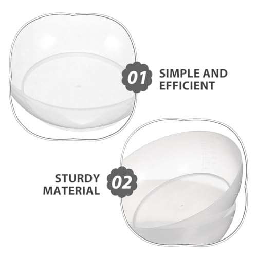 Pack of 2 Transparent Kitchen Scales 6.30 fl oz Plastic Weighing Bowl with Scale for Precise Measuring When Cooking, Baking and Food Preparation