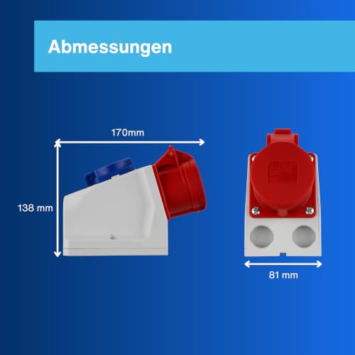 REV Ritter 0510603777 Grounding Wall Socket CEE 100 x 50 x 50 cm Combination wall socket