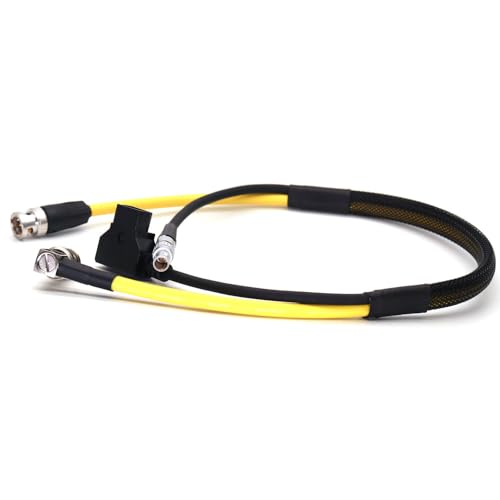 D-Tap to 0B 2 Pin Male Power and SDI Video Cable for Teradek Bond SmallHD Monitor Z CAM E2 Camera DJI Ronin ARRI