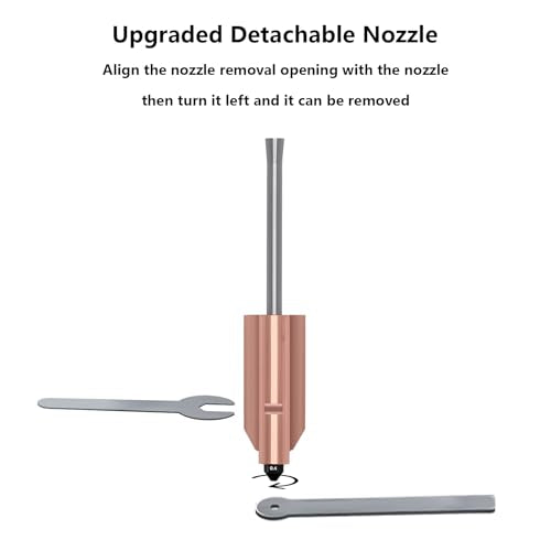 2PCS 0.4MM Quick Release Nozzle Kit for Flashforge AD5X 3D Printer, All Metal Hot End Integrated Heater Block Throat Tube Detachable Hardened Steel Nozzle Replacement Kit for AD5X