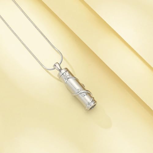 Sunflower Urn Necklace Cremation Jewelry Memorial Ash Necklace Silver