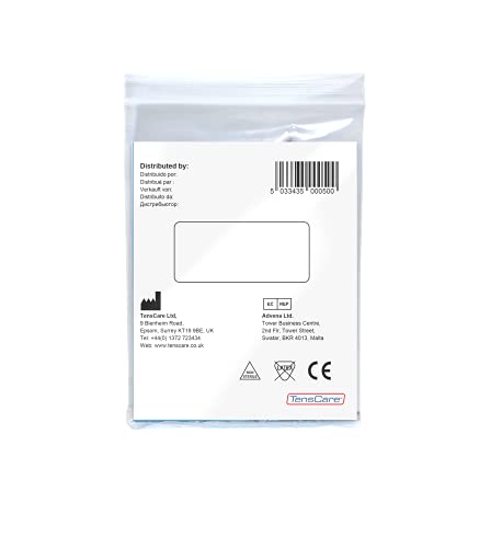 TensCare MamaTENS Replacement Electrodes with circular lead connection for the New Mama TENS model, Pack of 4 | Round cable connection for the model New Mama TENS, 4 pieces, white