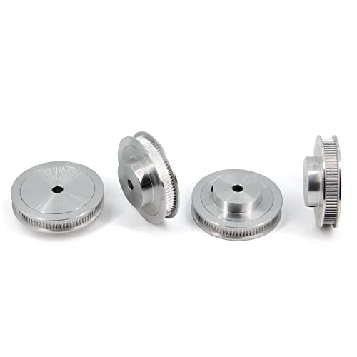 2GT Pulley 80 Teeth 6.35mm Bore 80T Timing Belt Pulley Synchronous Wheel Aluminum for Width 6mm Belt 3D Printers Parts, 4pcs/Pack(Size: 80T-6.35mm Bore)