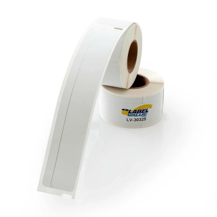 LabelValue.com | Dymo 30325 Compatible VHS Spine Labels - 75 Labels Per roll (2 Rolls per Pack)