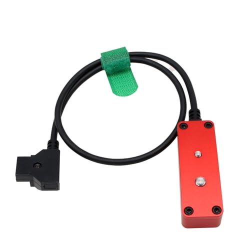 DTAP Power Splitter Triple Cable Box Hub, D-tap Male to Female 3 Port Distributor for ARRI Camera Anton Bauer Battery Ronin 2 1/4" Mount (50cm, Red) 50cm