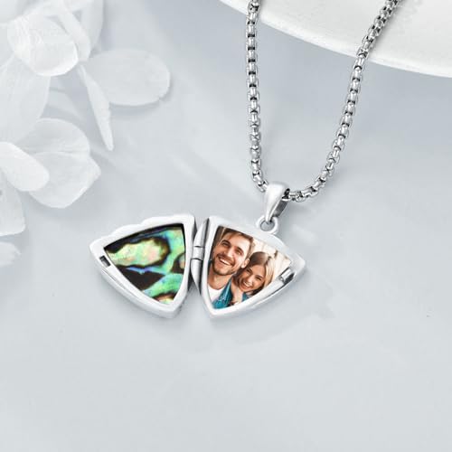 URONE St. Michael Locket Necklace 925 Sterling Silver Saint Michael Locket Pendant Necklace Saint Amulet Religion Jewellery Gifts for Men Women