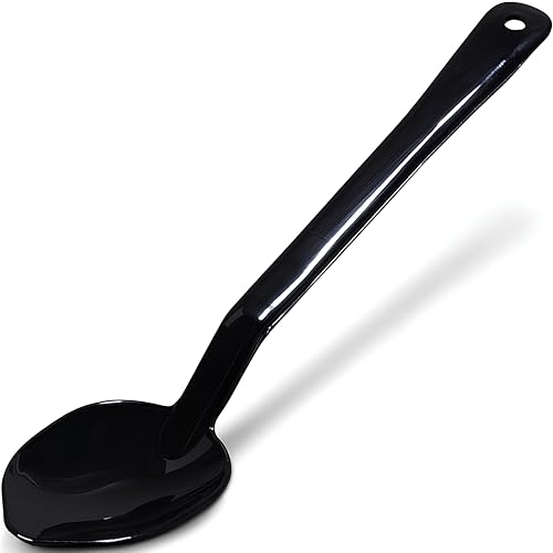 Carlisle FoodService Products 442003 Plastic Serving Spoons, 14", Black (Pack of 12)