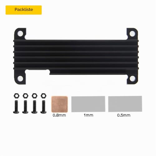 Geekworm Raspberry Pi Zero 2W Aluminum Heatsink Cooler (C296) | 10mm height, passive cooling