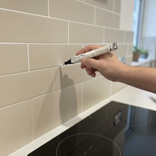 SureMark white grout pen twin pack, two 7ml pens for refreshing tile grout appearance