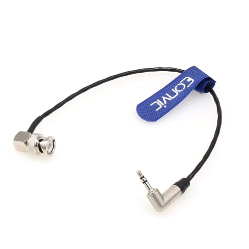 Tentacle Sync 3.5mm TRS to BNC Timecode Cable for Canon EOS C300/500 Sony F55/ Amira/Zoom F8 Camera,30CM 30cm