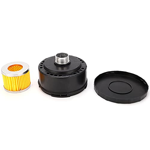 [Australia - AusPower] - 3/4 25mm Air Compressor Silencer, Plastic Shell Round Muffler Filter Intake Dia 80mm 