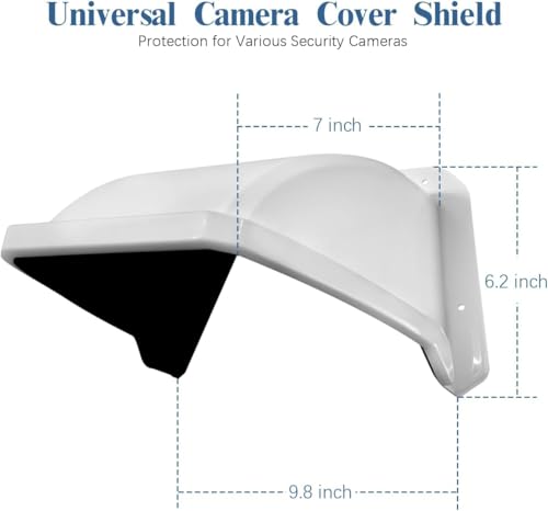 Universal Security Camera Cover Shield Sun Rain, Waterproof Protective Roof White 1 Pack
