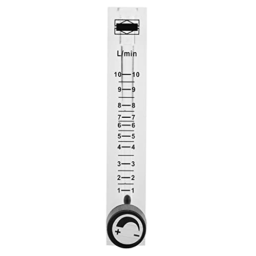 Gas Flow Meter, Flow Meter 1-10 LPM Flow Meter Rotameter Air Oxygen 0-15 L/min Flow Meter for Oxygen/Air/Gas Acrylic Rotometer with