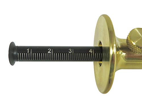 Taytools 465494 wheel marking depth gauge with brass head, steel cutting wheel, and SAE metric beam scales