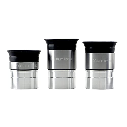 1.25-Inch Telescope Eyepiece Set, 4mm 10mm 20mm