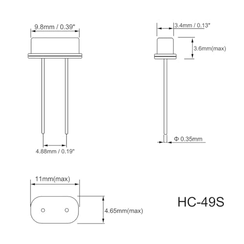 sourcing map DIP Quartz Oscillators Resonators Resonators HC-49S Spare Parts 16MHz | Ersatzteile