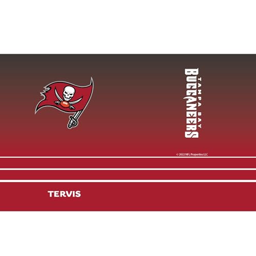 Tervis Traveler NFL Tampa Bay Buccaneers - Ombre Triple Walled Insulated Tumbler Travel Cup Keeps Drinks Cold & Hot, 20oz, Stainless Steel