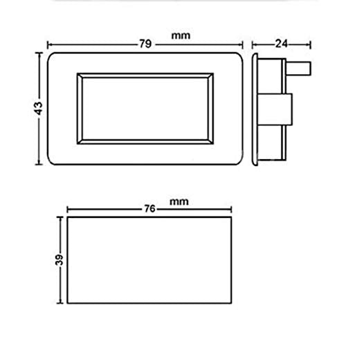 [Australia - AusPower] - Blue LCD Digital Volt Panel Meter Voltmeter AC 0-200V 4 Wire 
