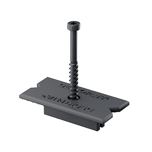 Deck Plus Eclipse hidden deck fasteners, stainless steel grey wood screws, 90 pack