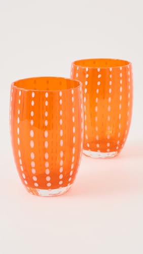 Zafferano Women's Perle Tumblers Set of 2 One Size Orange