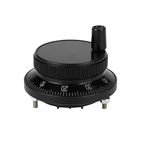CNC Pulse Encoder, Hand Wheel Pulse Encoder, 5V 60MM Hand Wheel Pulse Encoder Mill Router Manual Control Manual Pulse Encoder Mill for CNC System (Black) Black