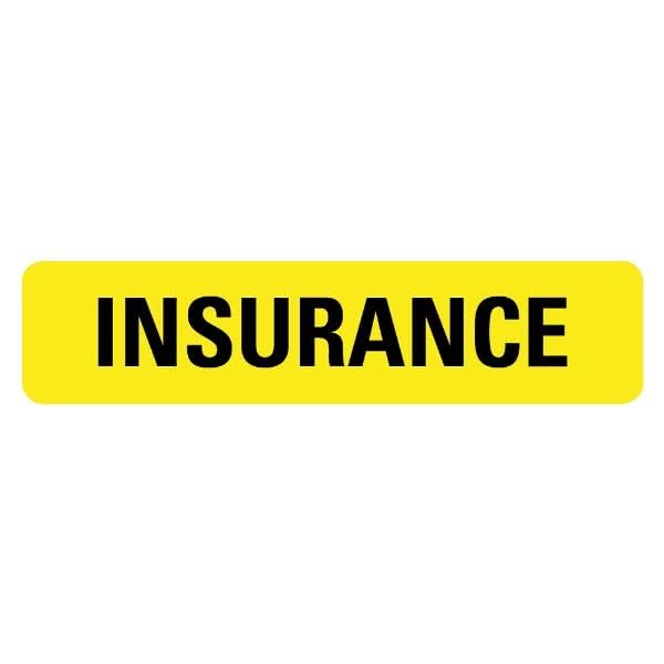 Insurance Medical Labels - 0.375" x 1.625", Yellow
