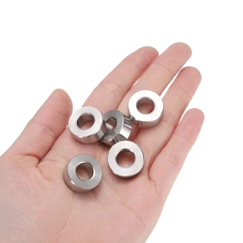 uxcell 50-piece stainless steel round spacers, 3/8-inch bore x 3/4-inch OD x 5/16-inch length for M10 screws