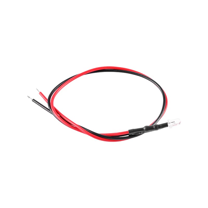 [Australia - AusPower] - 50Pcs 3mm Light Emitting Diodes LED Bead with Wire Decorative Toy Car Indicator Light DC 5V~12V White Light 3mm 