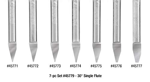 Amana Tool - 45761 Solid Carbide 60° Engraving 0.010 Tip Width x 1/4 Shank x 2"
