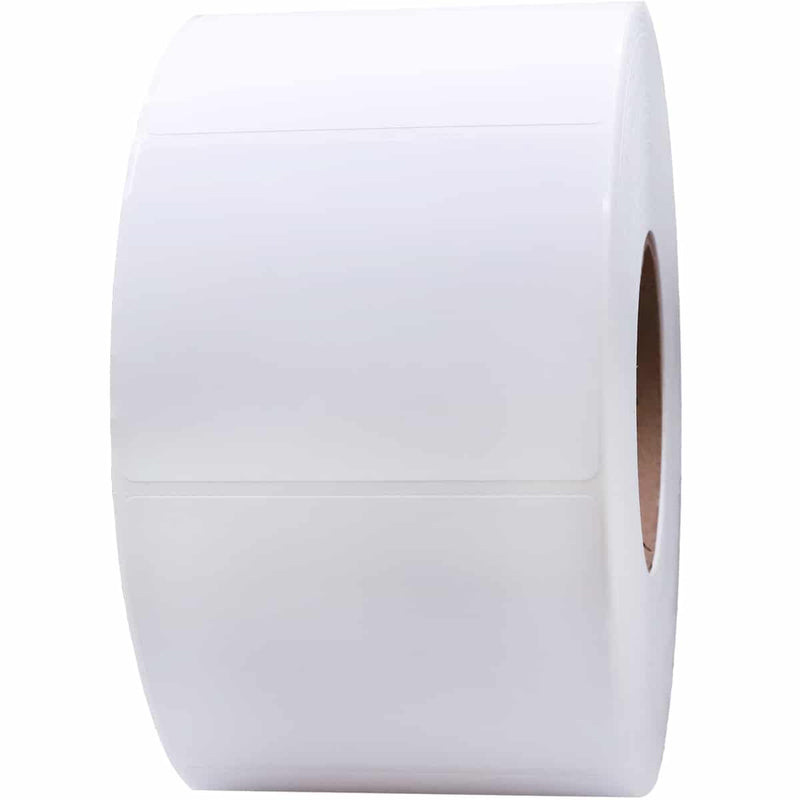 Direct Thermal Perforated White Labels, 4 x 3 Inch, 2000 Count, 3 Inch Core, Self-Adhesive Shipping Labels