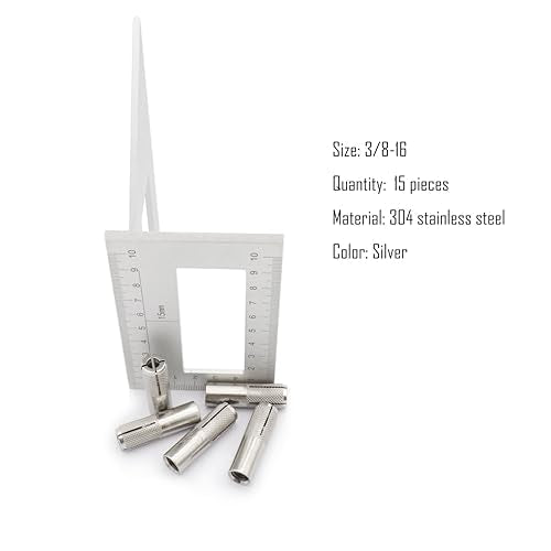 SCXCLY 3/8-16 knurled drop-in anchors, 304 stainless steel internal expansion anchors for solid concreteાન્ય
