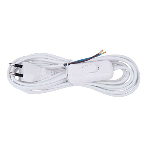 EMOS 3M Euro Plug Power Cord Replacement Power Cord with Switch for Lights Bulbs