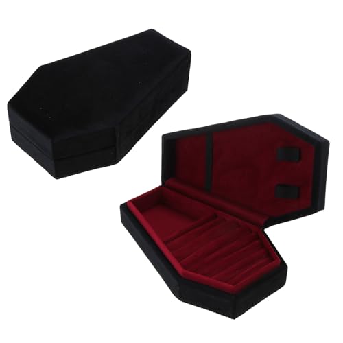 Velvets Jewelry Storage Box Coffin Necklace Earring Box Display Cases Desktop Decoration Jewelry Organizer Holder For Jewelry Necklace Display