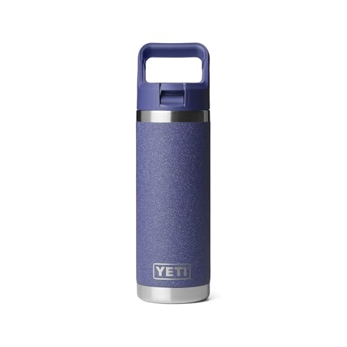 YETI Rambler 18 oz Bottle, Vacuum Insulated, Stainless Steel with Straw Cap, Moon Dust Moon Dust - Textured