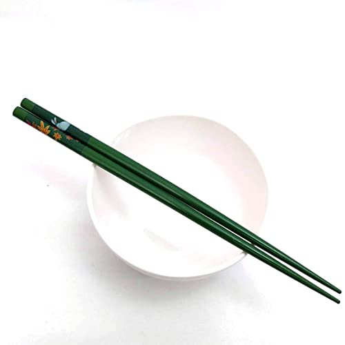 JapanBargain 3644, Bamboo Chopsticks Reusable Japanese Chinese Korean Chopsticks Set Wood Chop Sticks Hair Sticks 5 Pair Gift Set Dishwasher Safe, 9 inch, 10 Packs