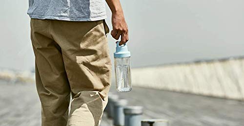 KINTO 20071 Togo Bottle, 16.9 fl oz (480 ml), White, Includes Straw, Lightweight, Water Bottle, Dishwasher Safe, Double Wall Construction